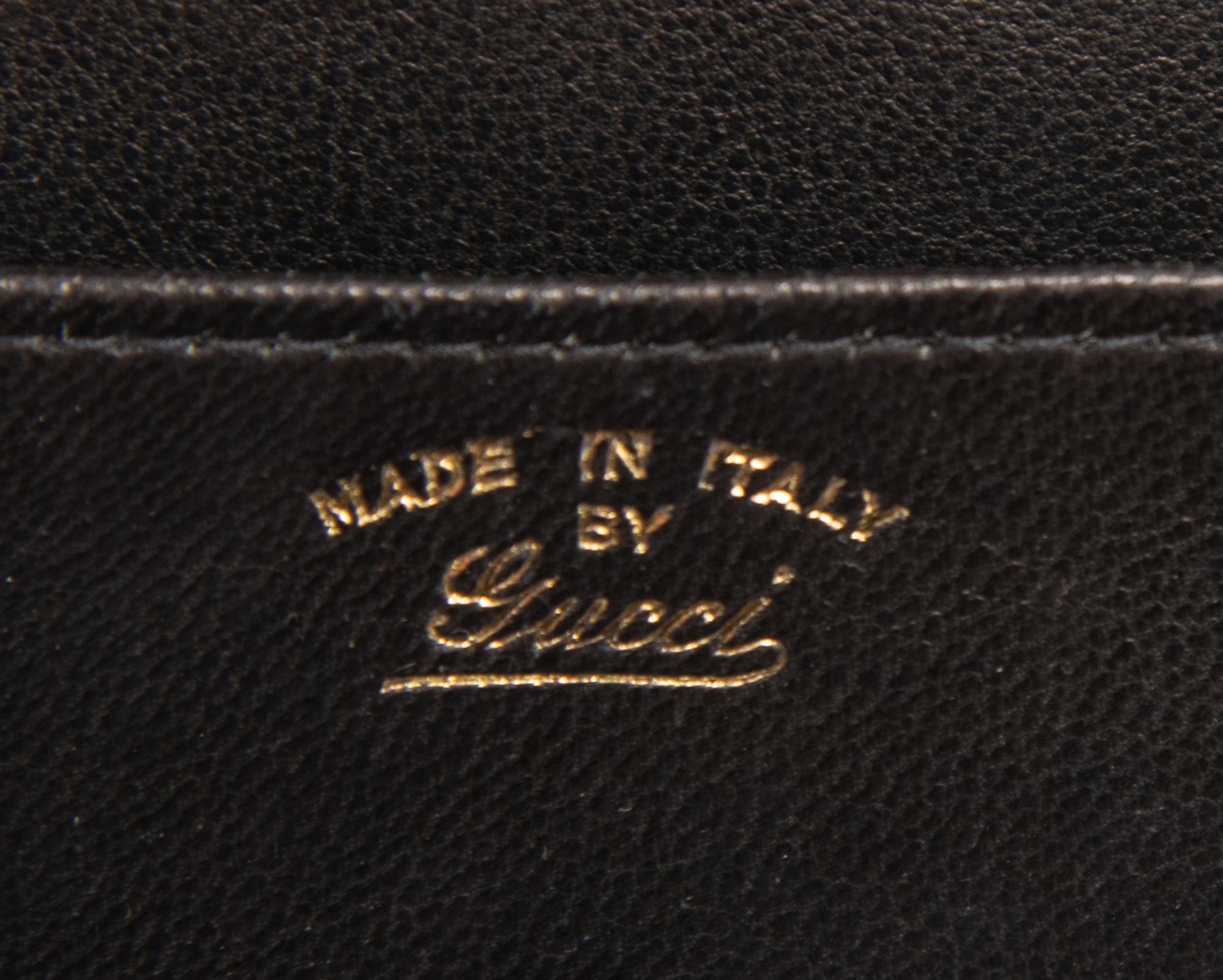 Gucci Black Lizard Skin Bag, 1960-80s