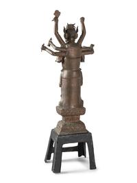A Large Chinese Bronze Figure of a Deity