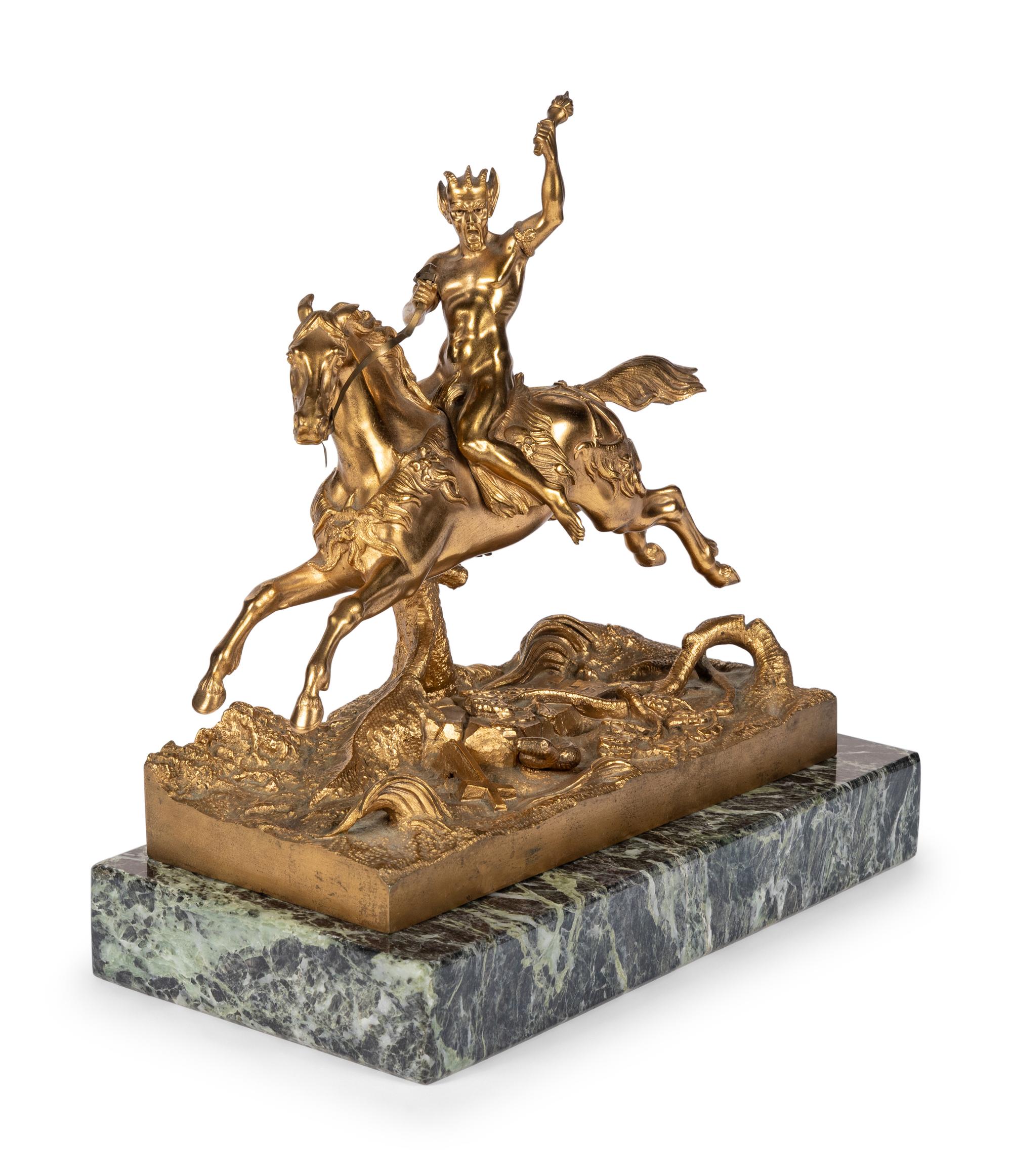 A Continental Gilt Bronze Figural Group