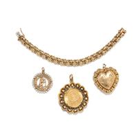YELLOW GOLD BRACELET WITH CHARMS