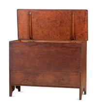 A Country Federal Stained Pine One-Drawer Blanket Chest
