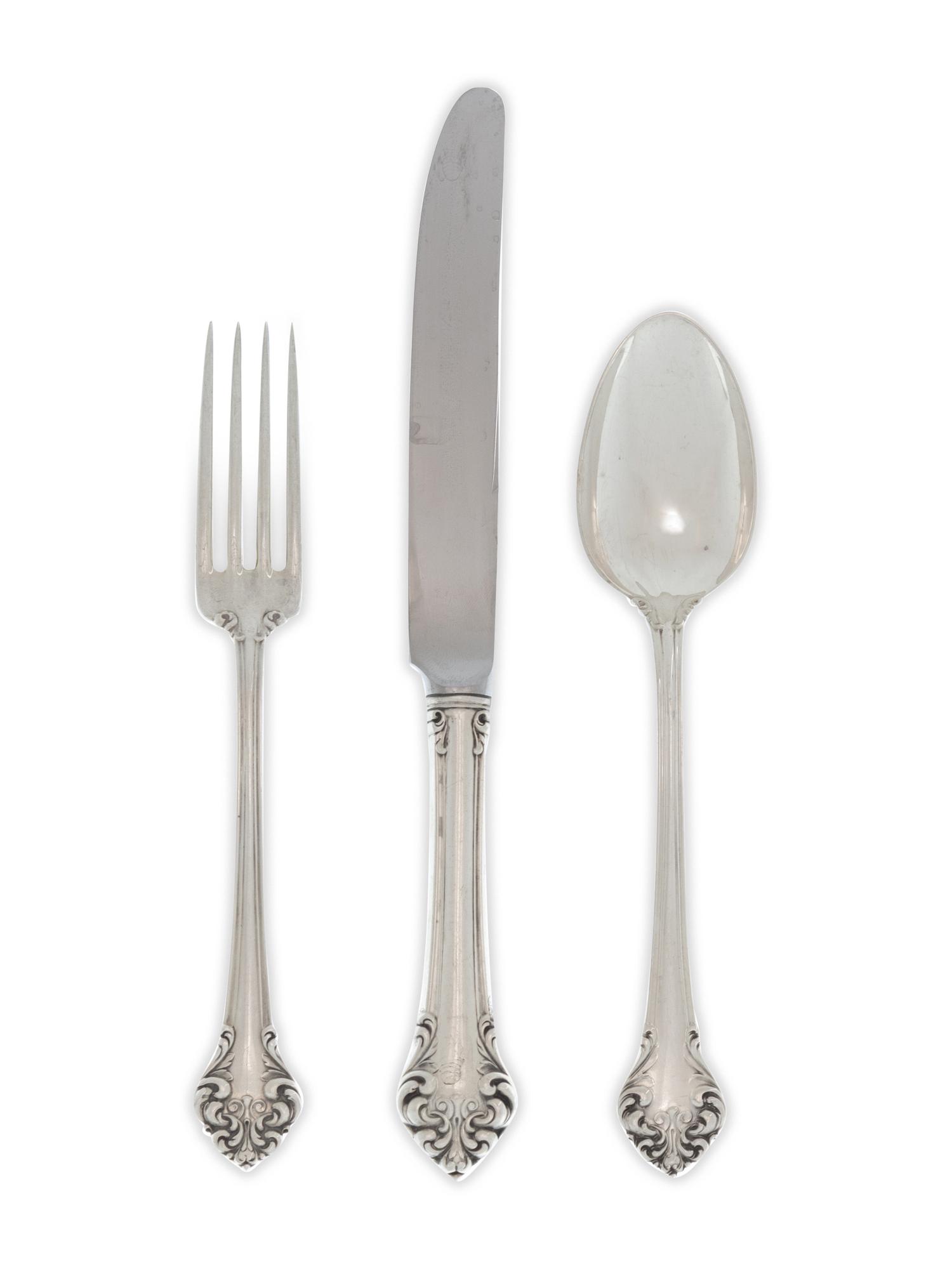An American Silver Flatware Service