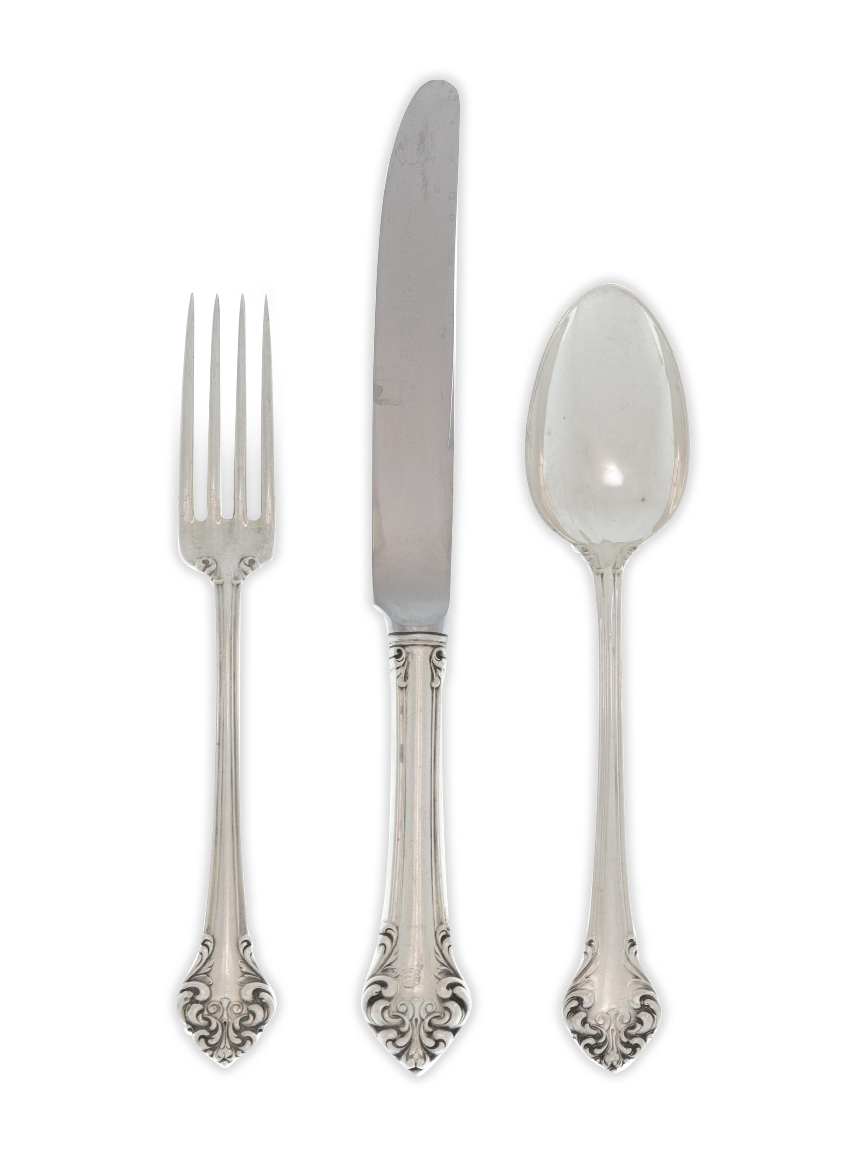 An American Silver Flatware Service