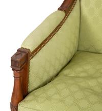 A Pair of Directoire Style Mahogany Bergeres