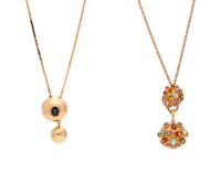 COLLECTION OF GOLD AND GEMSTONE NECKLACES