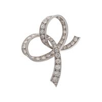 DIAMOND BOW BROOCH