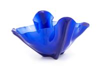 Steuben, 20TH CENTURY, a grotesque vase in dark blue jade