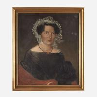 American School (19th Century) Portrait of a Lady in a Bonnet