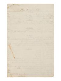 [BOOTH, John Wilkes (1838-1865)]. A group of 5 manuscript scenery lists for plays in which John Wilkes Booth performed, ca 1862-1864.