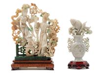 Two Chinese Jadeite Carvings