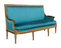 A Louis XVI Style Giltwood Canapé