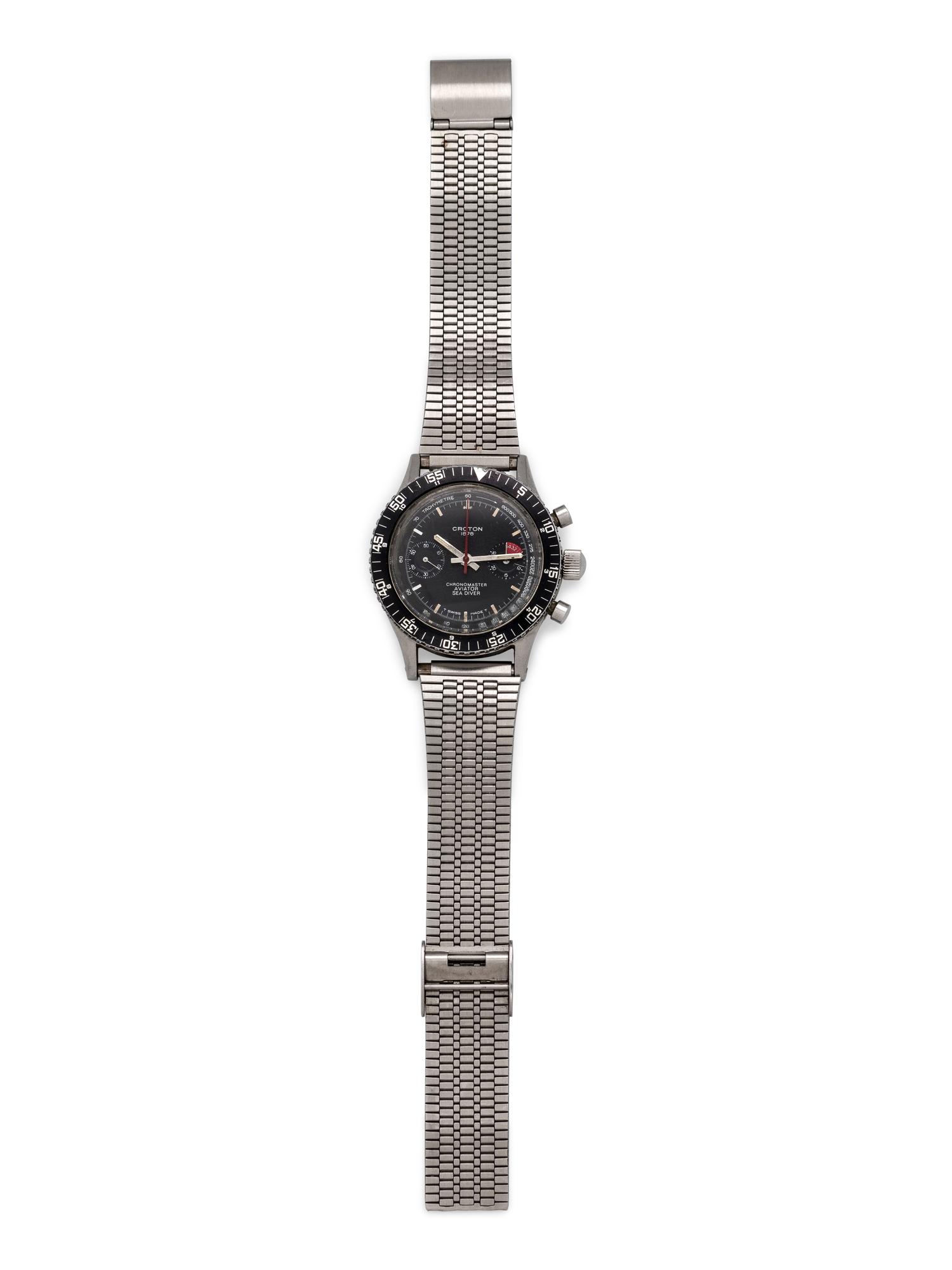 Croton, Stainless Steel 'Chronomaster Aviator Sea Diver' Wristwatch