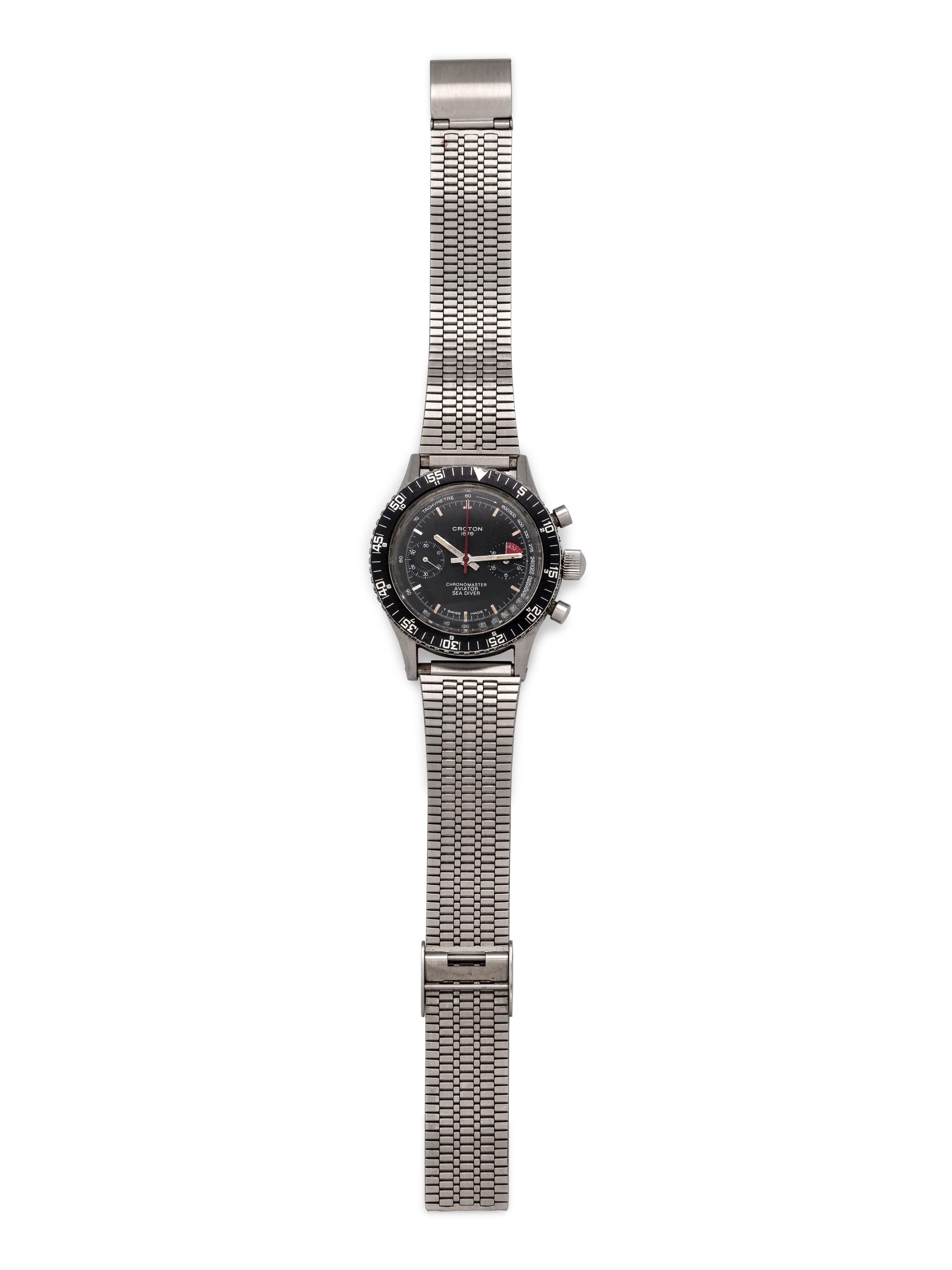 Croton, Stainless Steel 'Chronomaster Aviator Sea Diver' Wristwatch