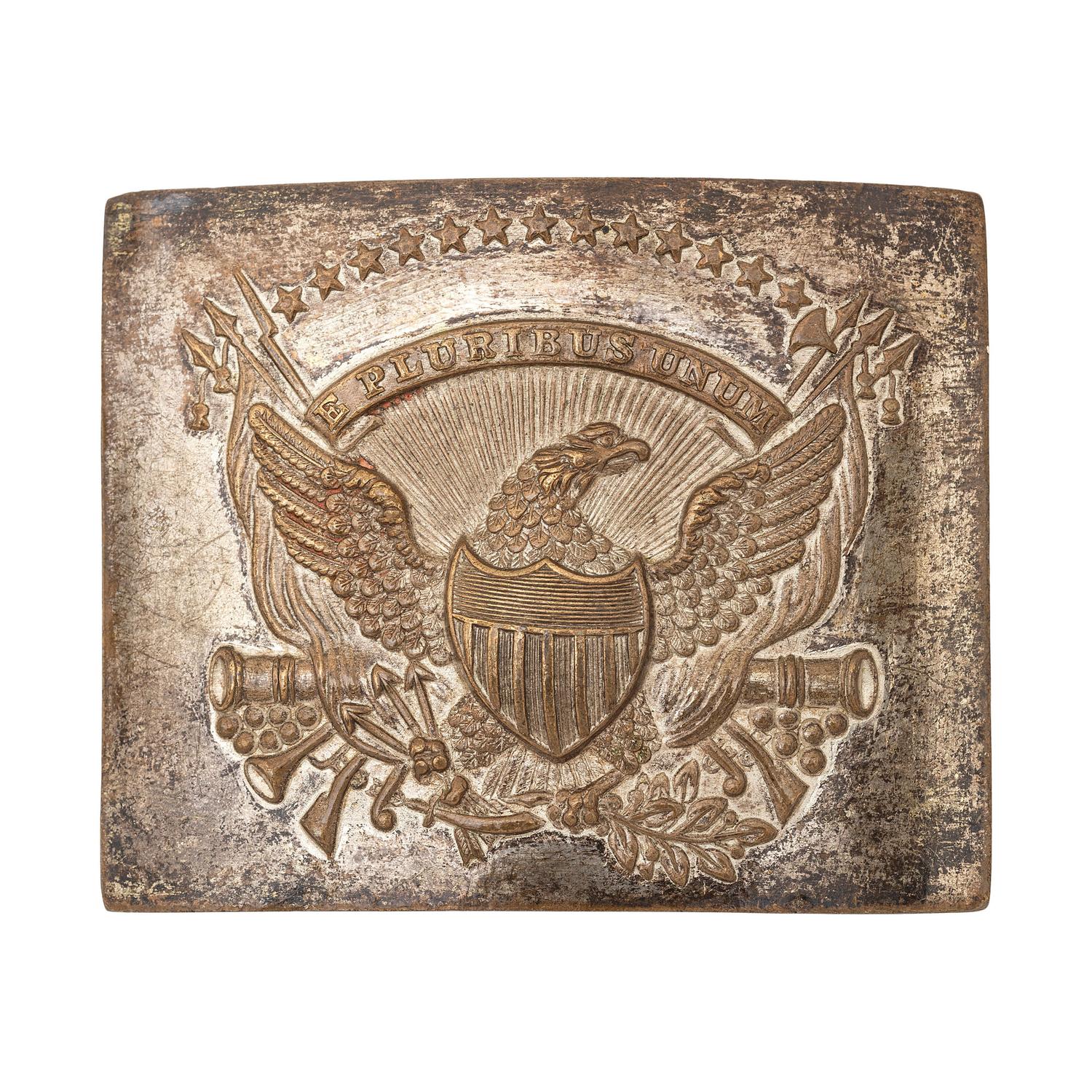 Die Stamped US Militia Officer's Belt Plate ca.1814-30 Duncan & Campbell #164