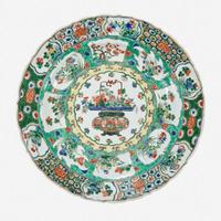 A Chinese famille verte "Flower Basket" charger Kangxi period