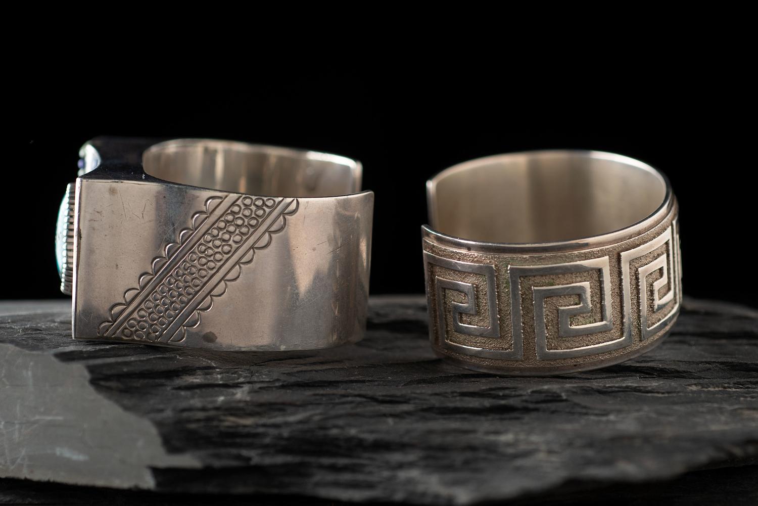 Sterling Silver Tufa Cast Cuff Bracelet