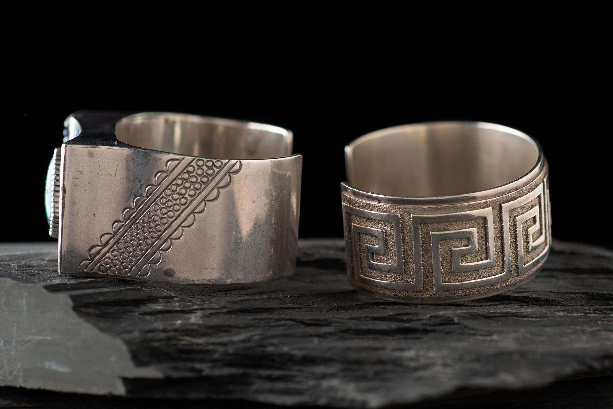 Sterling Silver Tufa Cast Cuff Bracelet