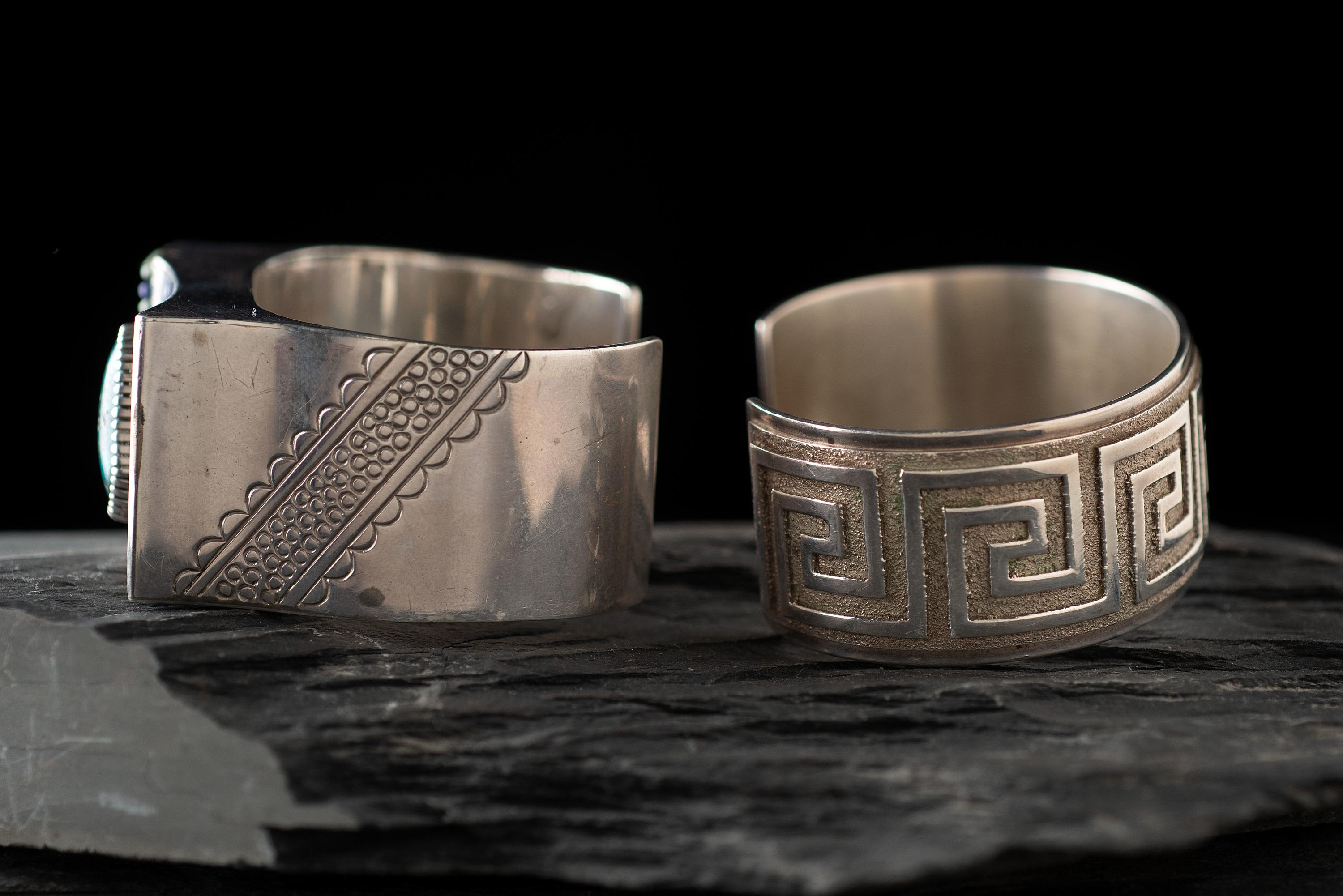 Sterling Silver Tufa Cast Cuff Bracelet