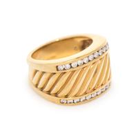 DAVID YURMAN, YELLOW GOLD AND DIAMOND 'THOROUGHBRED' RING