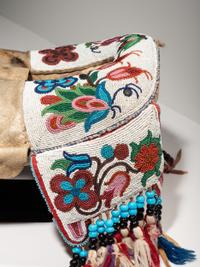 Plains Cree Beaded Hide Saddle Pad