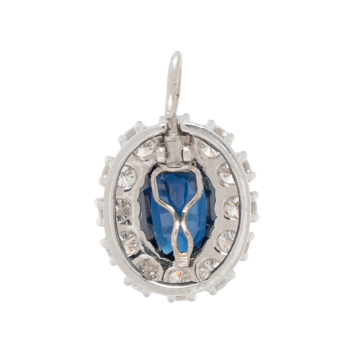 SAPPHIRE AND DIAMOND CONVERTIBLE RING PENDANT