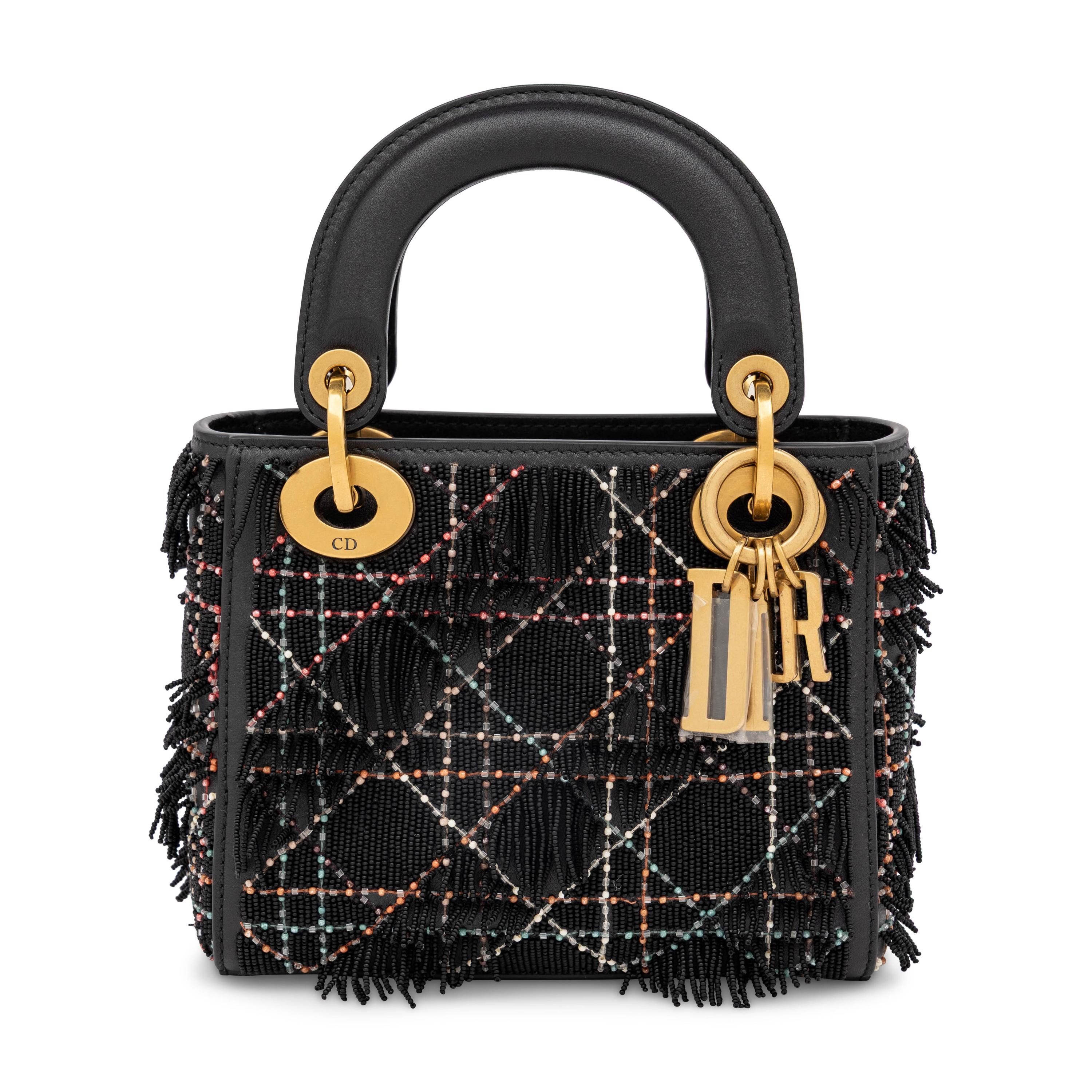 Christian Dior, Mini Lady Dior in Beaded Fringe Leather