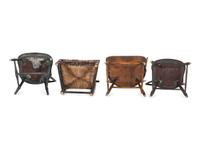 Three Windsor Side Chairs and a Bannister Back Chair