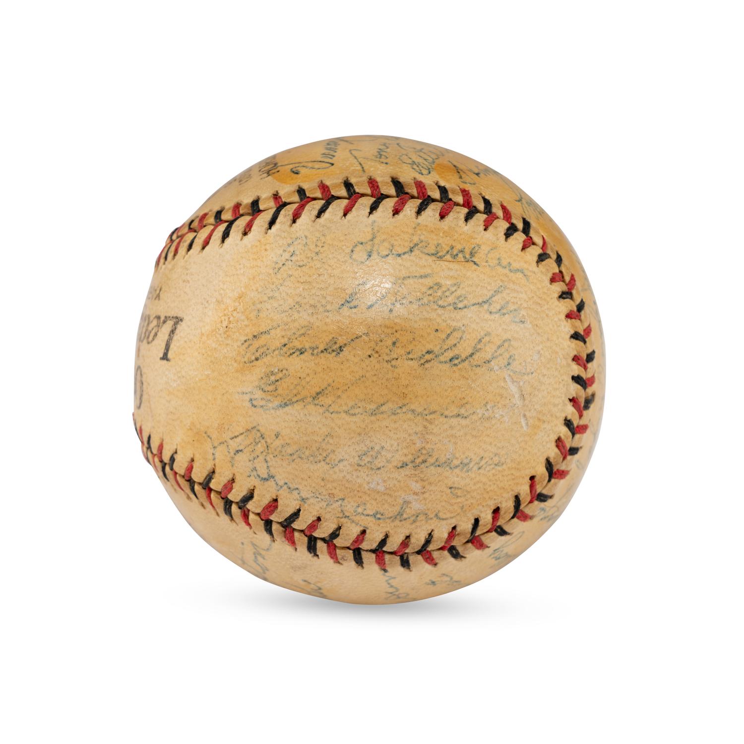 A 1943 Cincinnati Reds Team Signed Autograph Baseball (Beckett Authentication Services Letter of Authenticity)