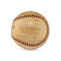 A 1943 Cincinnati Reds Team Signed Autograph Baseball (Beckett Authentication Services Letter of Authenticity)