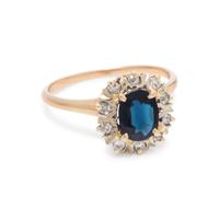 SAPPHIRE AND DIAMOND RING