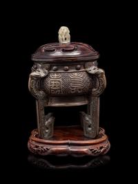 A Chinese Cast Bronze Incense Burner