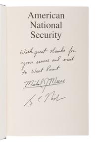 MILITARY PHILOSOPHY A group of 6 FIRST EDITIONS INSCRIBED TO SECRETARY ALBRIGHT: