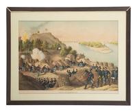 [CIVIL WAR]. KURZ & ALLISON, printers. A group of 2 Civil War prints, incl. Battles of Nashville and Vicksburg.