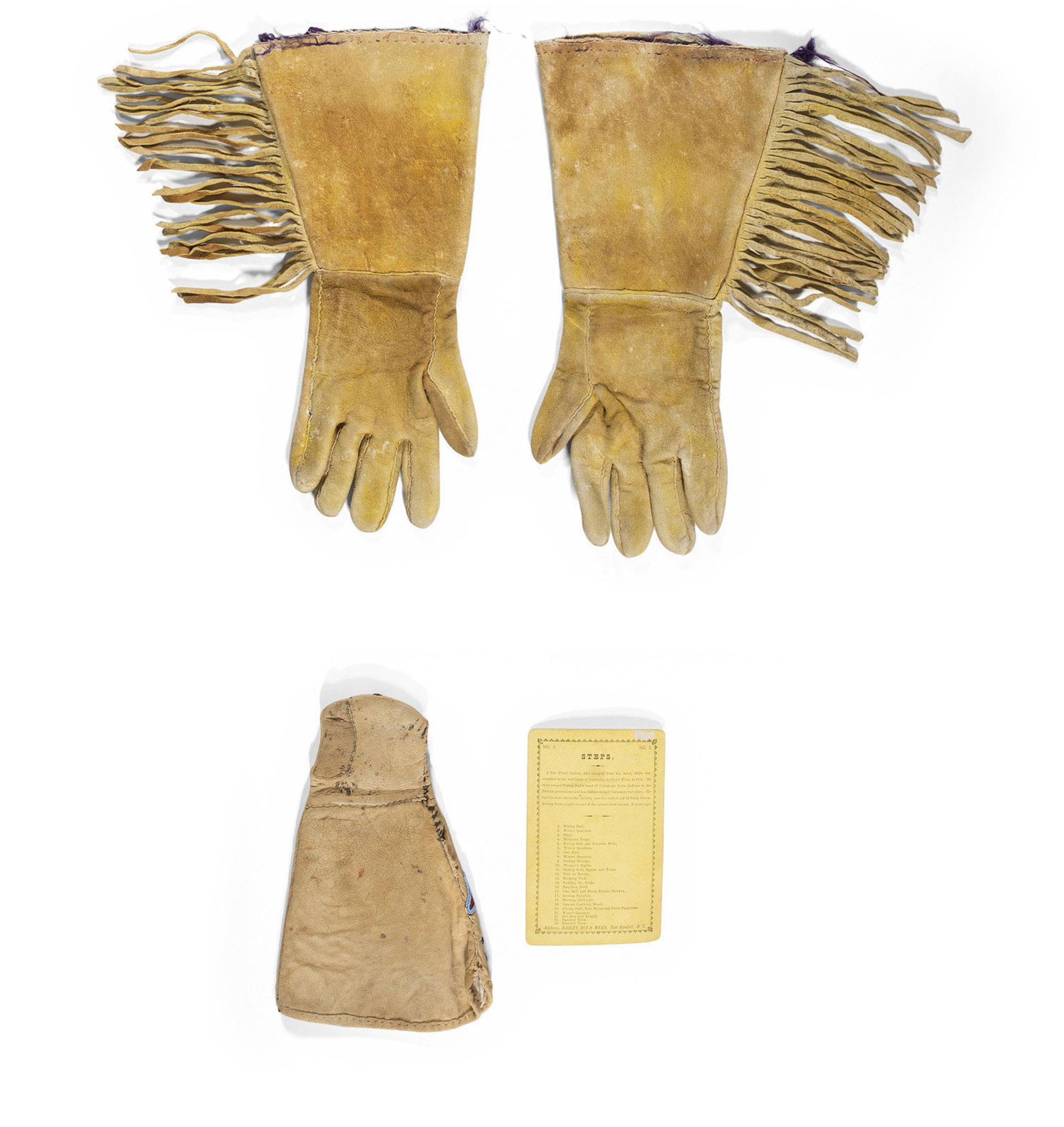 Apsáalooke [Crow] Beaded Hide Gauntlets