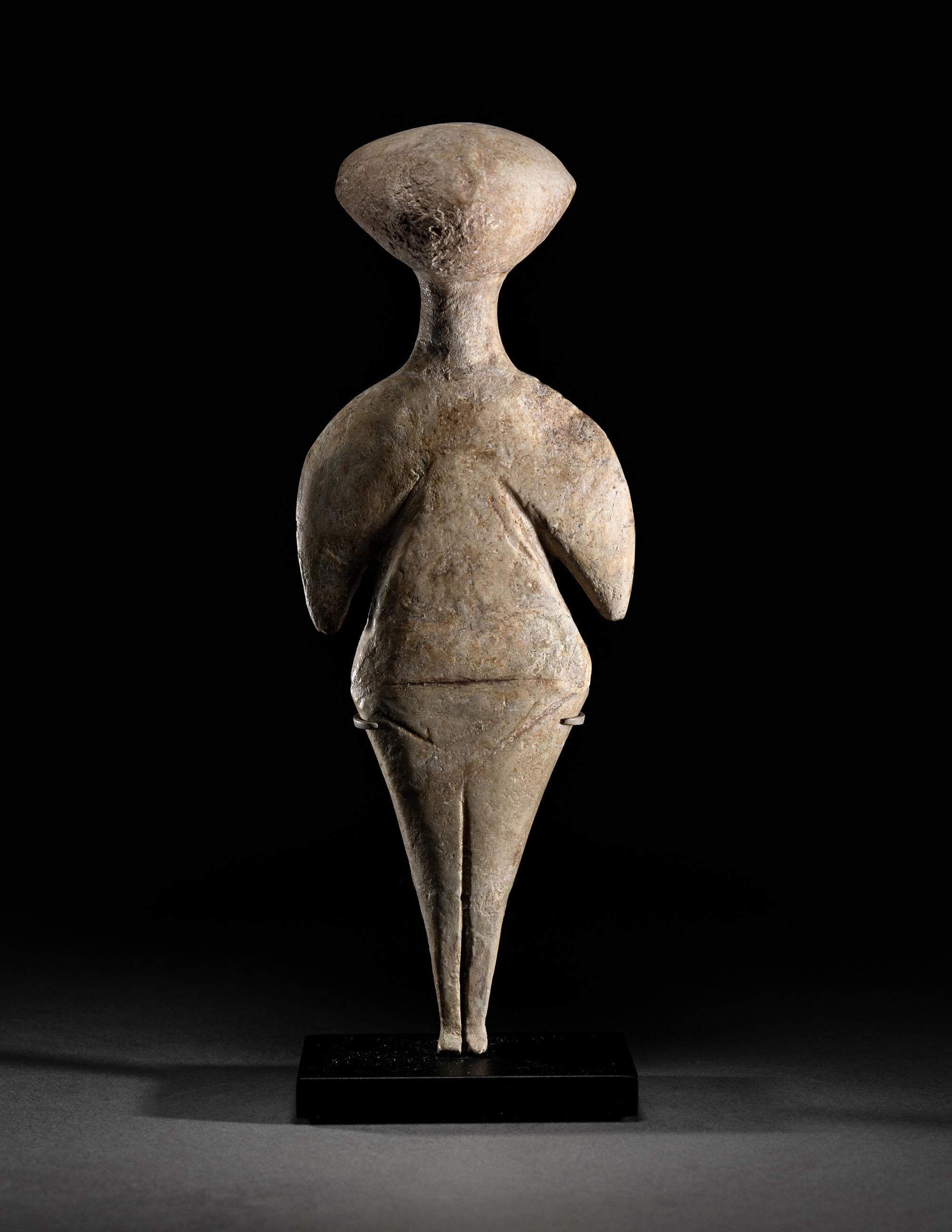 A Chalcolithic Marble Standing Female Idol