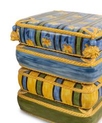 A Pair of Italian Ceramic Garden Stools
