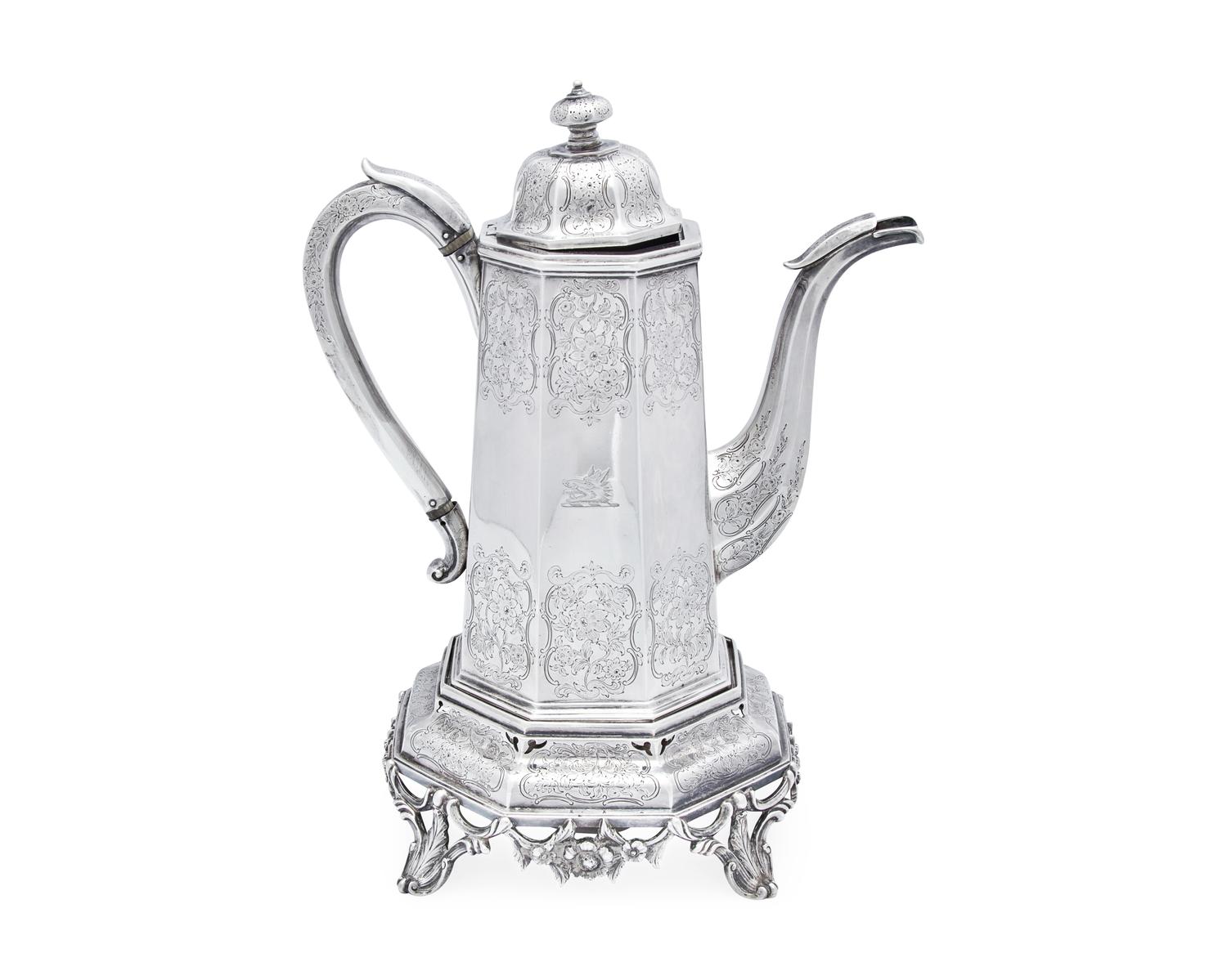 An Assembled Group of Silver Armorial Tablewares
