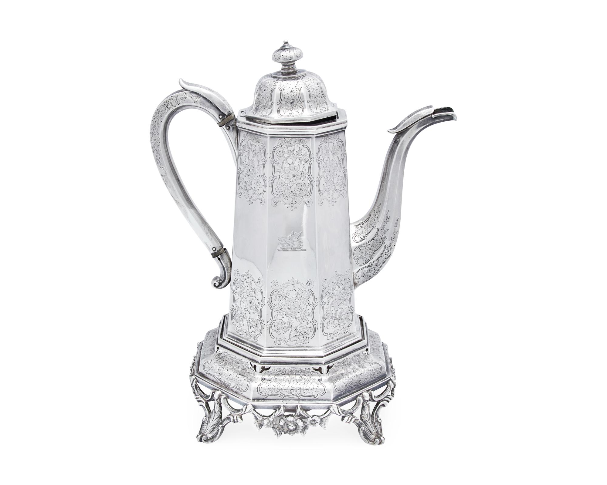 An Assembled Group of Silver Armorial Tablewares