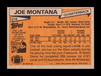 A 1981 Topps Joe Montana Rookie Football Card No. 216,
