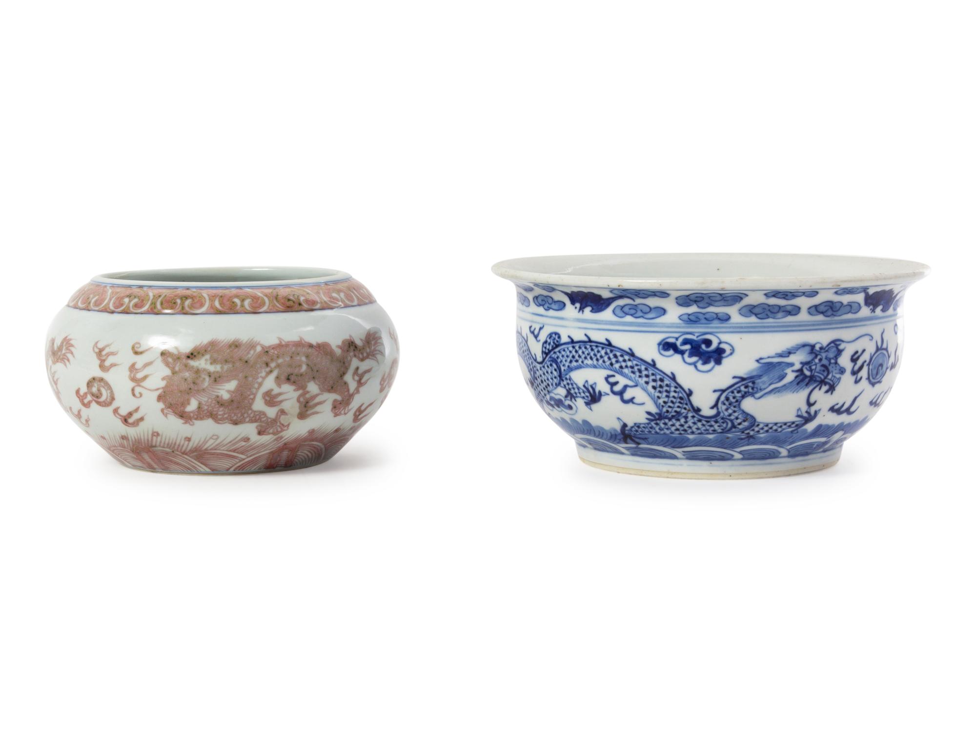 Two Chinese Porcelain Incense Burners