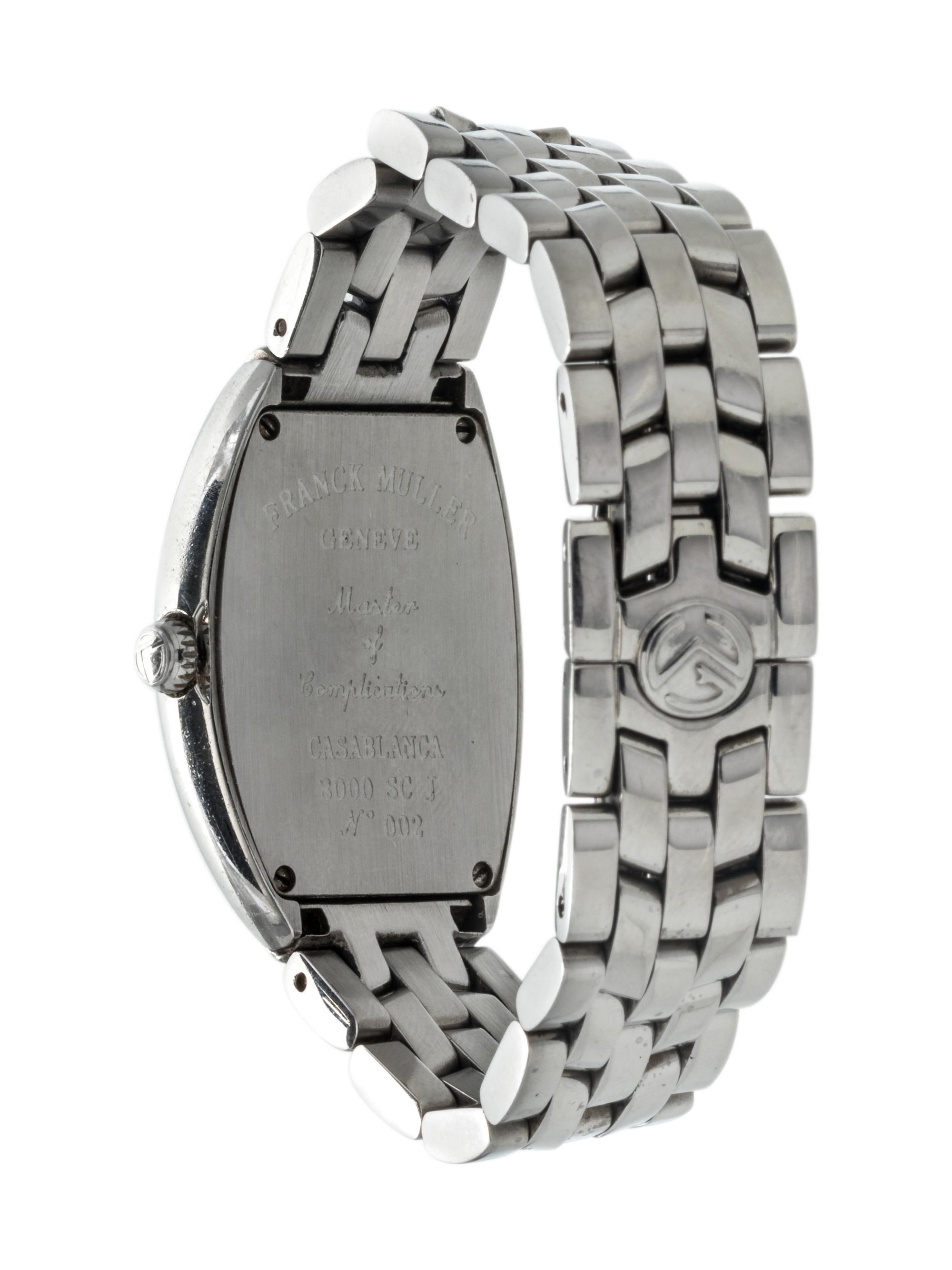 FRANCK MULLER, STAINLESS STEEL REF. 8000 SC J 'CINTREE CURVEX' WRISTWATCH