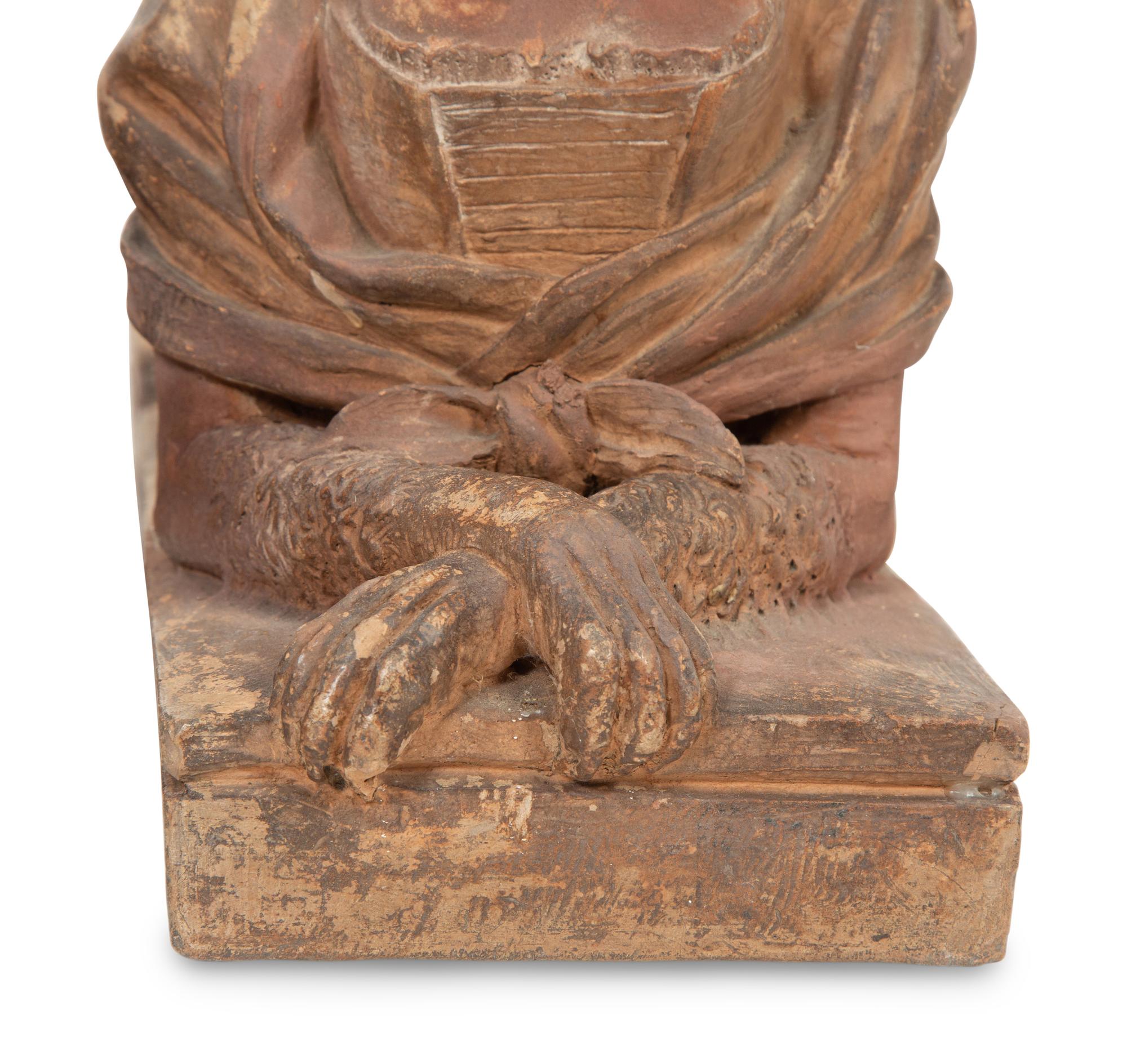 A Pair of French Terracotta Models of Sphinxes