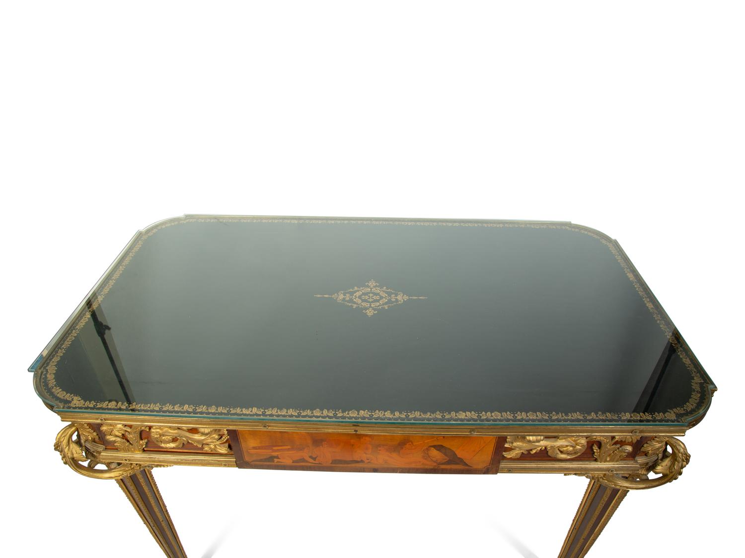 A Louis XVI Style Gilt Bronze Mounted Desk In the Manner of Alfred Emmanuel Louis Beurdeley — EARLY 20TH CENTURY