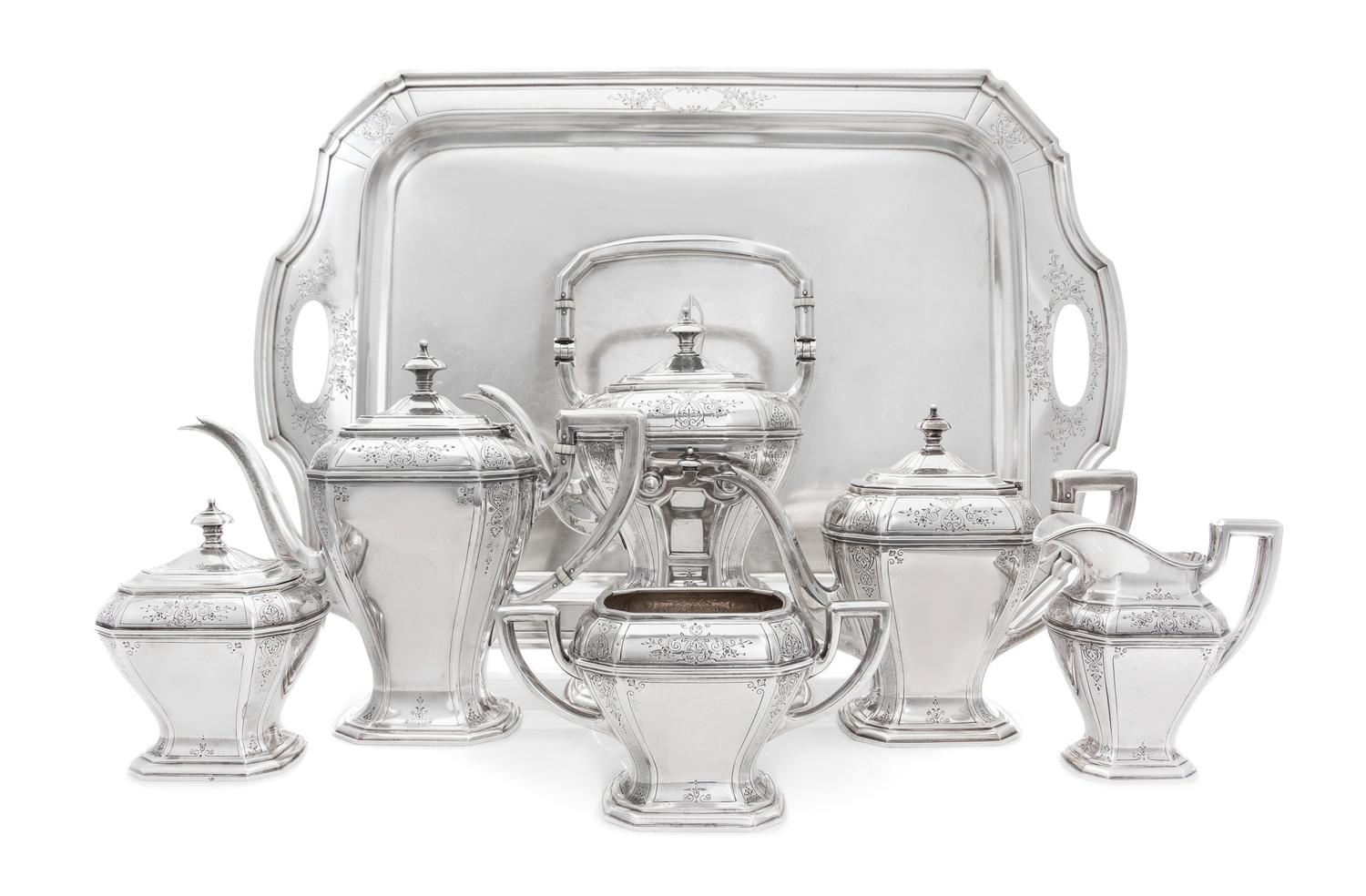 An American Silver Seven-Piece Tea and Coffee Service