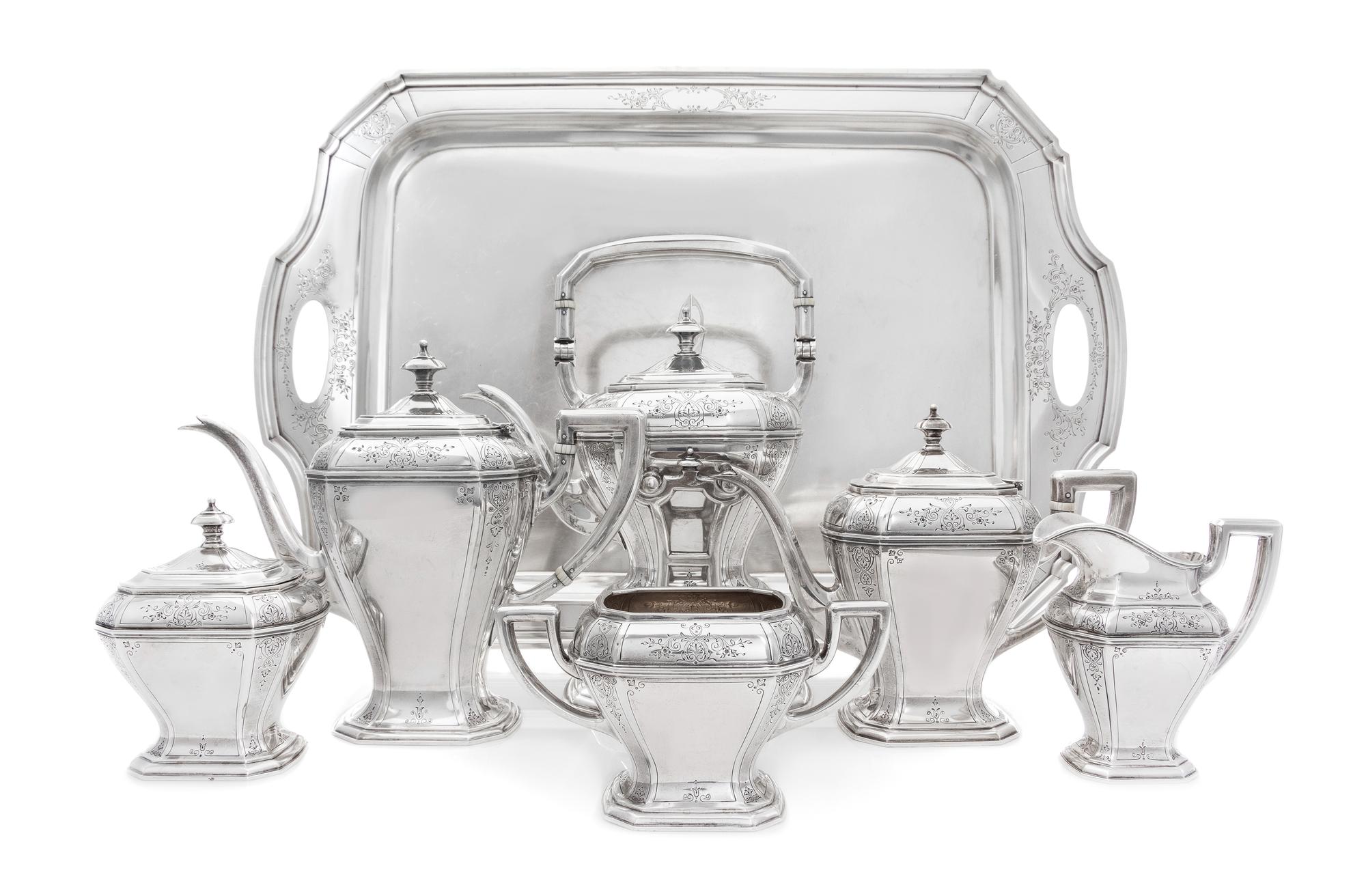 An American Silver Seven-Piece Tea and Coffee Service