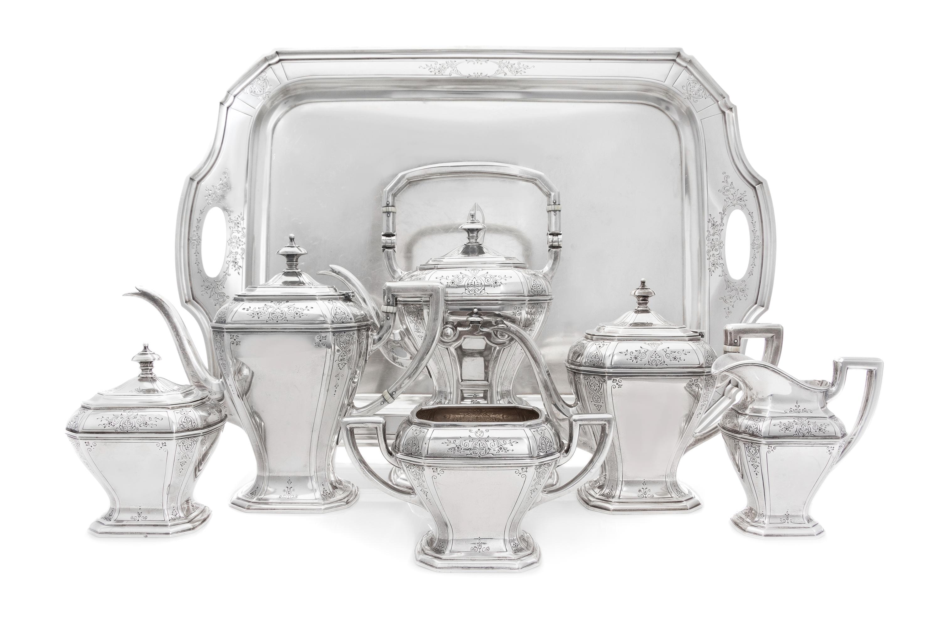 An American Silver Seven-Piece Tea and Coffee Service