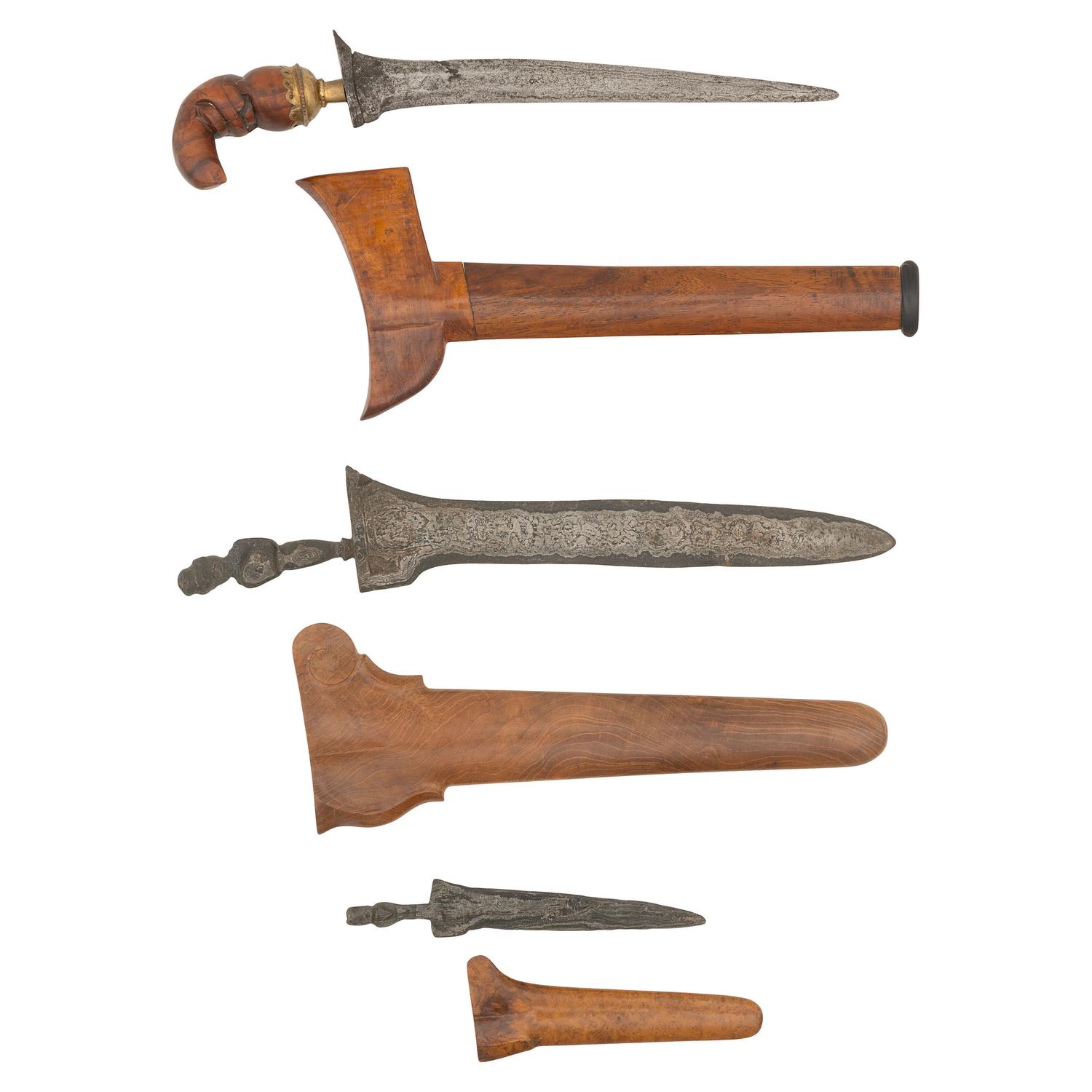 One Sumatran Keris and Two Keris Sajen