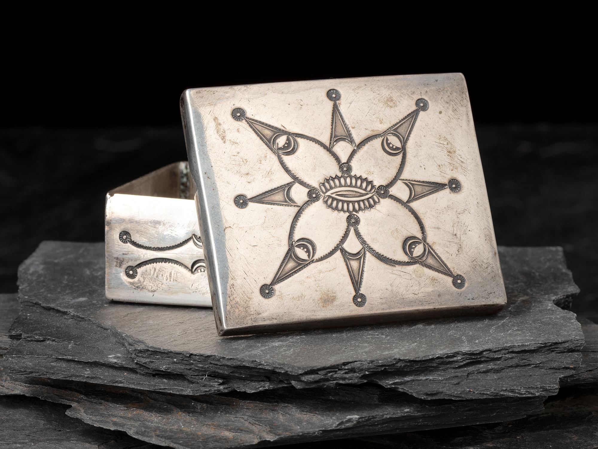 Navajo Silver Jewelry Box