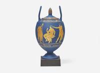 A Wedgwood Saxon Blue Jasperware First Day's Vase, UK, 2009