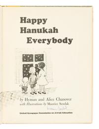 SENDAK, Maurice (1928-2012), illustrator. -- CHANOVER, Hyman and Alice. Happy Hanukah Everybody . New York: United Synagogue Commission on Jewish Education, 1955.